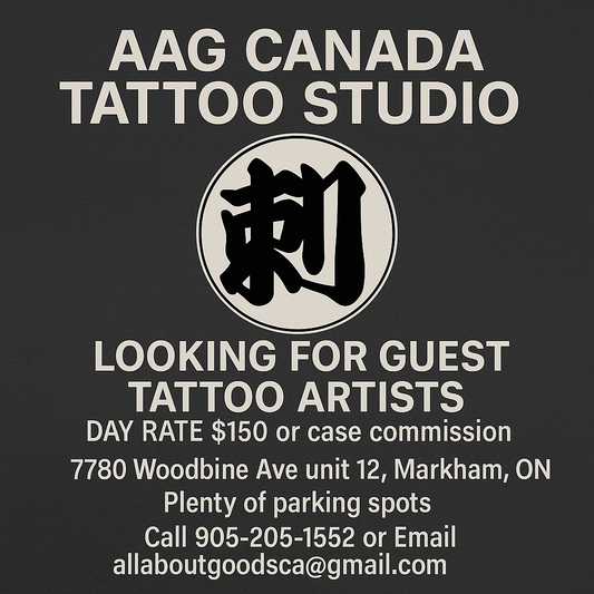 AAG 加拿大纹身工作室招募客座纹身艺术家