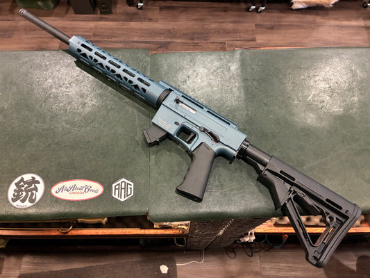Derya TM22 A-18 Semi-Automatic Rifle – .22 LR – Blue Aluminum Receiver – Magpul Stock – Includes Two Magazines