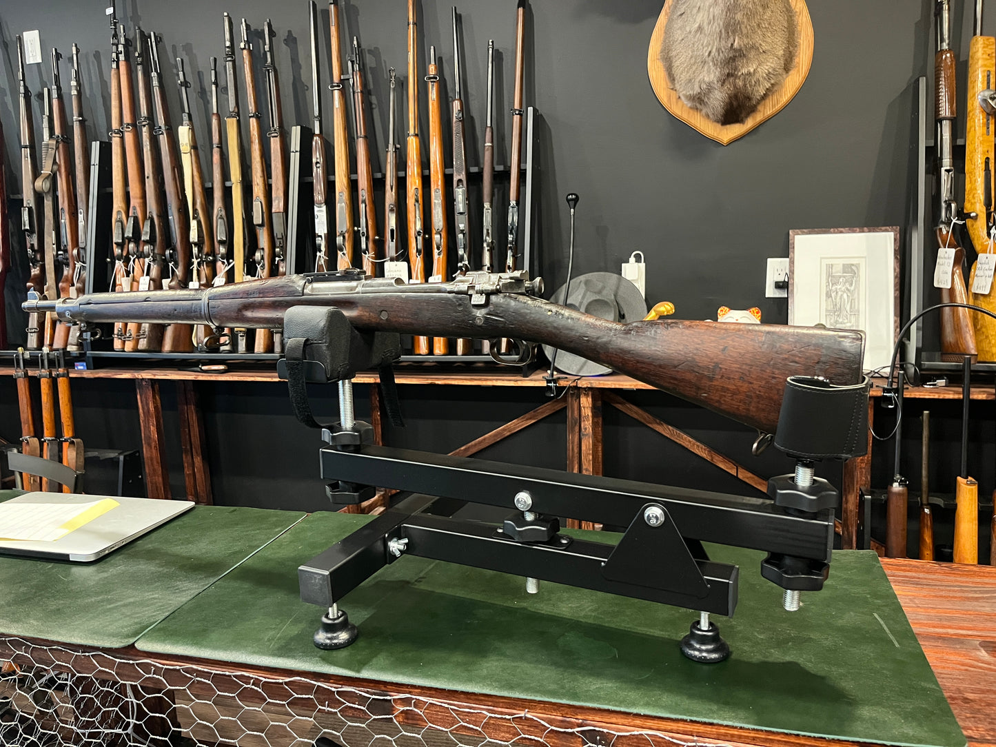 可调节精密步枪射击支架 - 重型钢结构