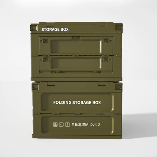 战术折叠储物箱 - 黑色 & OD 绿色 - 60升容量