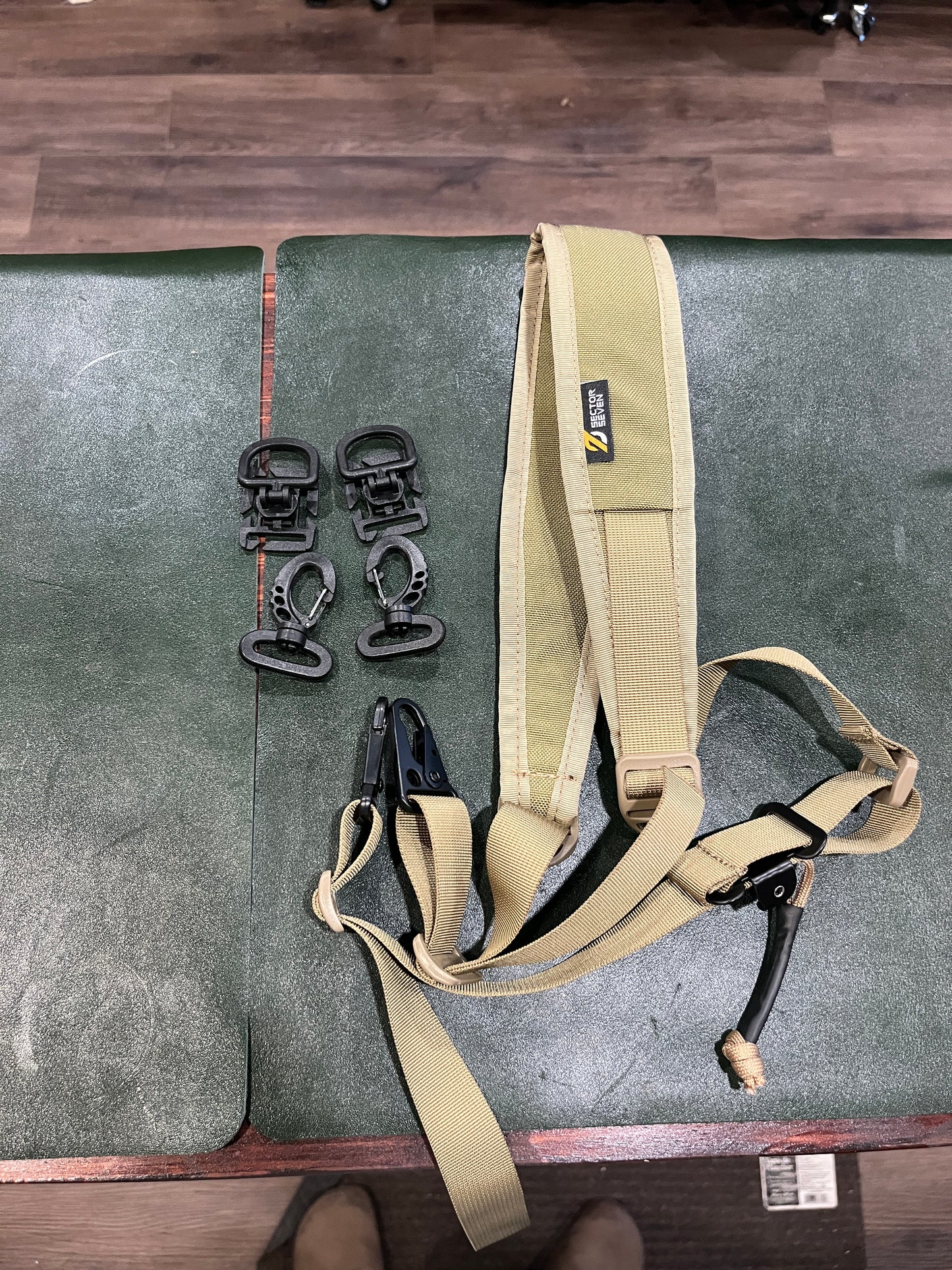 Tactical 2-Point Rifle Sling – Tan with Quick-Release Hardware Kit
