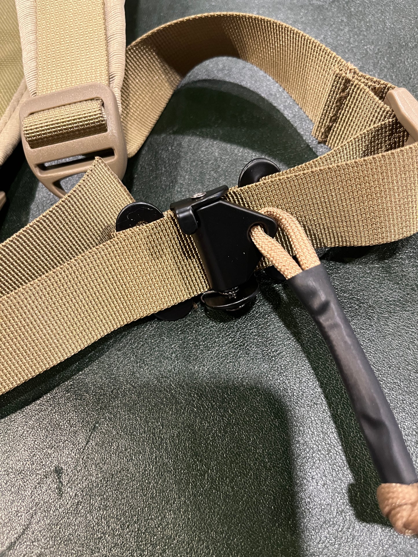 Tactical 2-Point Rifle Sling – Tan with Quick-Release Hardware Kit