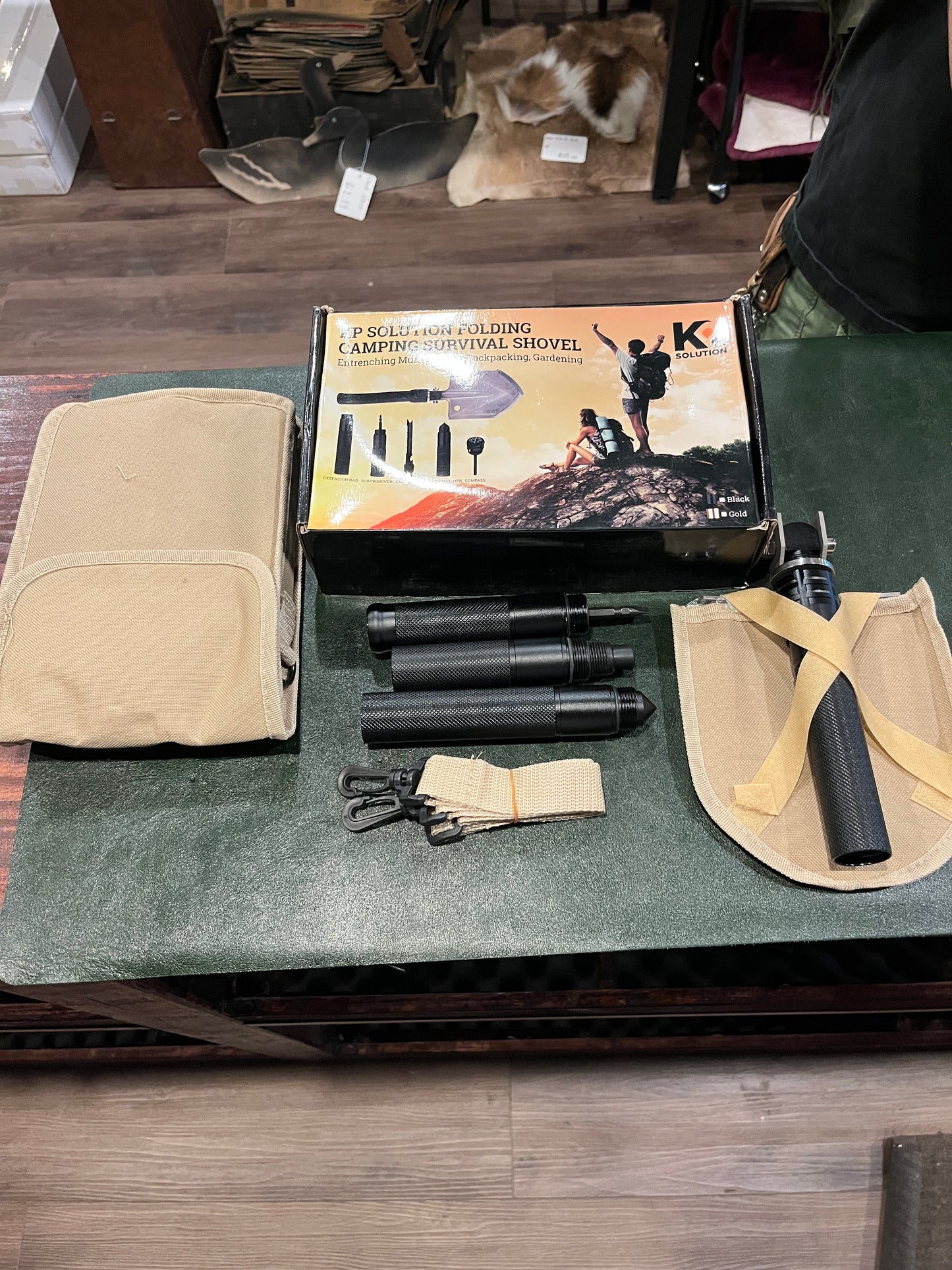 KP Solution Folding Camping Survival Shovel – 10-in-1 Multi-Tool Kit