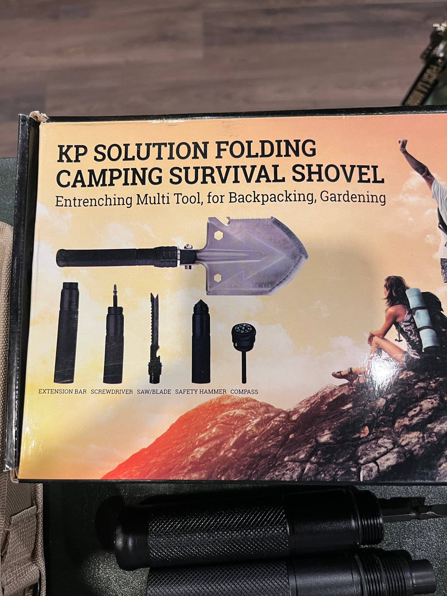 KP Solution Folding Camping Survival Shovel – 10-in-1 Multi-Tool Kit