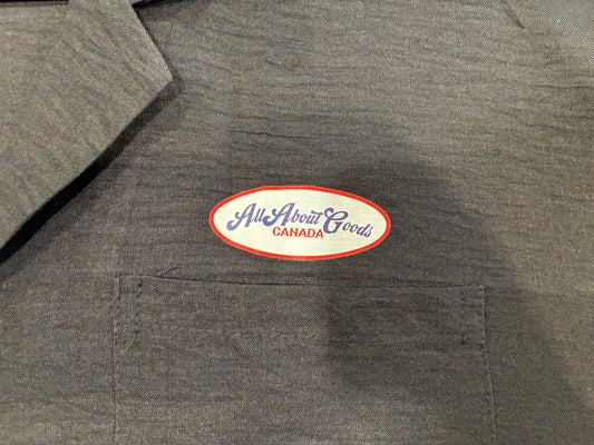 All About Goods Canada Logo Camp Shirt – Relaxed Fit – Vintage Logo Print