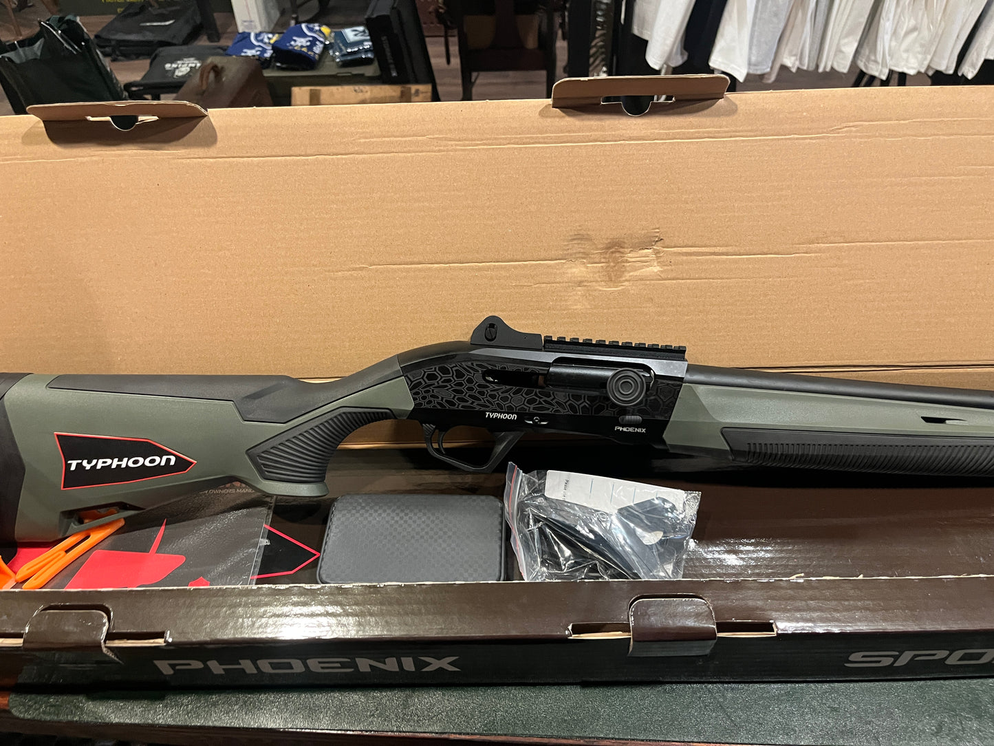 Typhoon Phoenix 12GA Semi-Auto Shotgun – Green/Black (18.5", 3" Chamber)