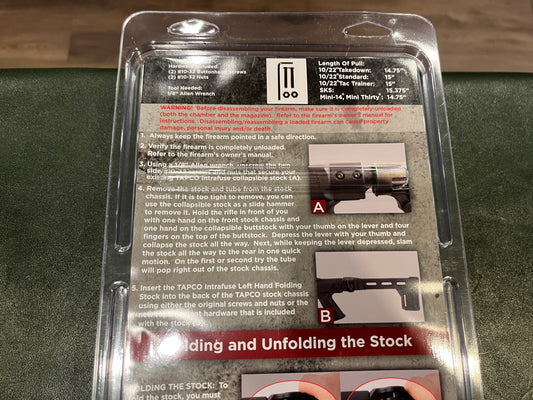 Tapco Intrafuse Left-Hand Folding Stock – Black