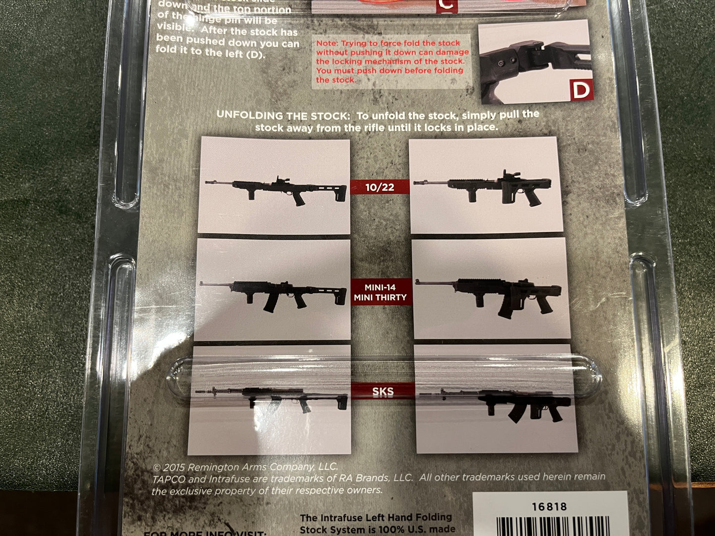 Tapco Intrafuse Left-Hand Folding Stock – Black
