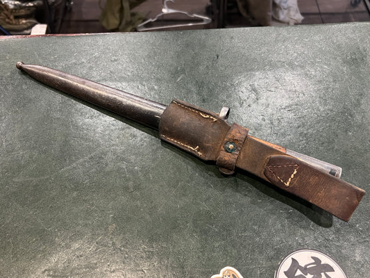 Yugoslavian M48 Mauser Bayonet – Matching Numbers – With Scabbard & Leather Frog