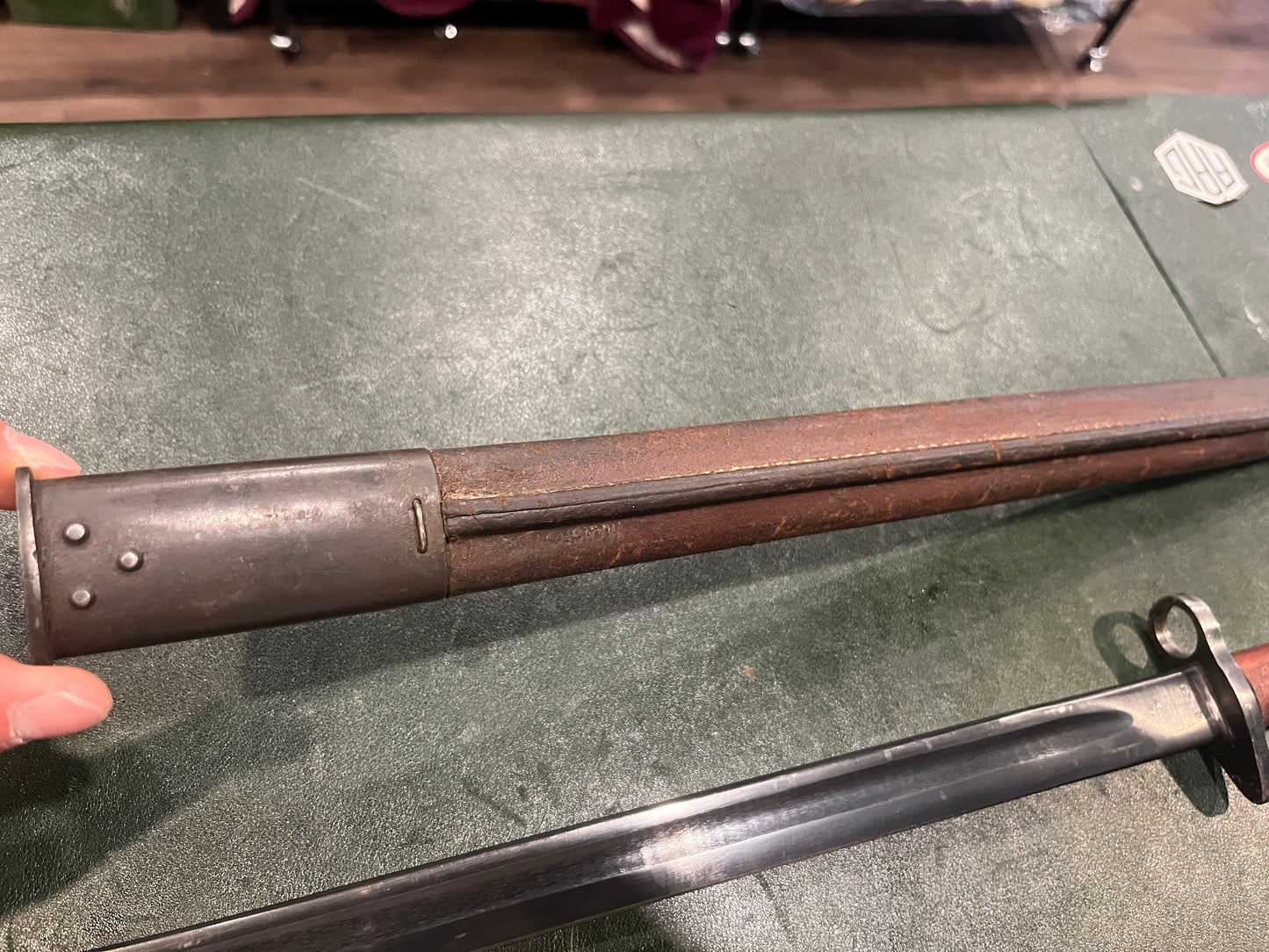 WWII Australian 1907 Pattern Bayonet | Fits .303 Caliber Lee-Enfield No.1 Mk III (SMLE) Rifles | 1943 Dated with Scabbard