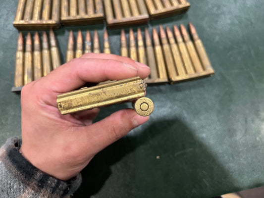 48 rds Vintage .30-06 Springfield (.30 Gov’t) Ball Ammo on 10 Military Stripper Clips