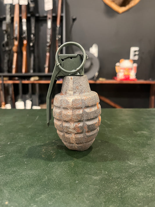 U.S. Military “Pineapple” Grenade – Inert Dummy Training Model (RFX Marked, Cast Steel)