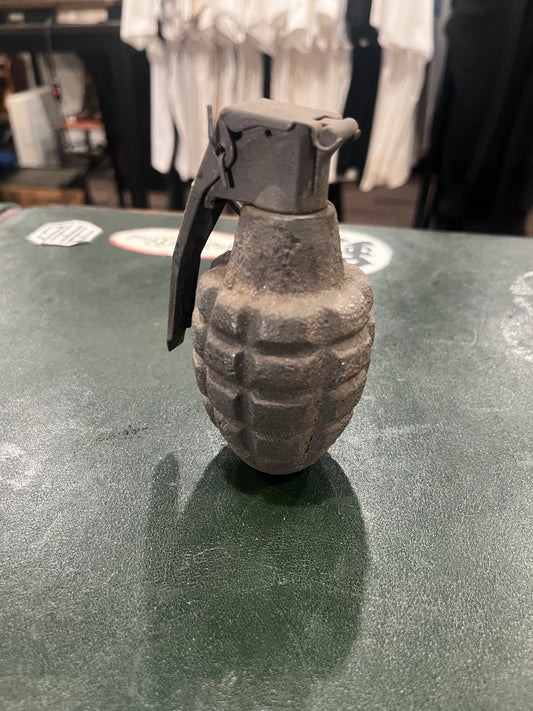 U.S. PINEAPPLE GRENADE — DUMMY / INERT CAST-STEEL (MARKED “RFX”)