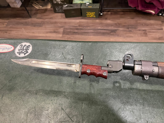 British No.7 Mk I/L Bayonet – M47A (BSA Shirley) Manufacture – Sten Mk V & Lee-Enfield No.4 Compatible – Original WWII/Post-War Production