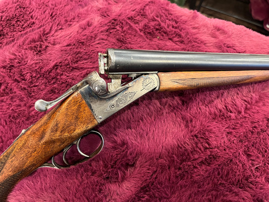 Manhela SxS 12 Ga — Tip-Up Double, 2¾" Chambers, 27¾" Barrels