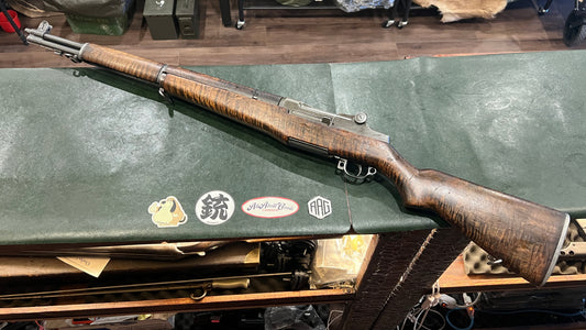 Springfield Armory M1 Garand – WWII Receiver – Springfield Major Components – Tiger Stripe Walnut – Excellent Bore
