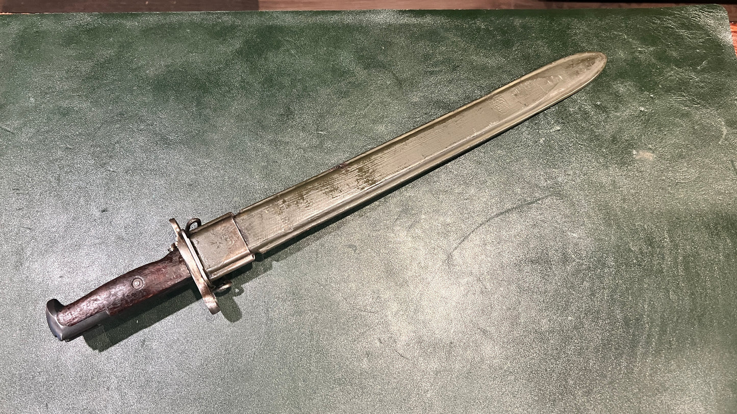 美国 M1905 刺刀 - 斯普林菲尔德兵工厂 SA 1912,带刀鞘 - 适用于 M1 加兰德 / M1903 / M1903A3 步枪