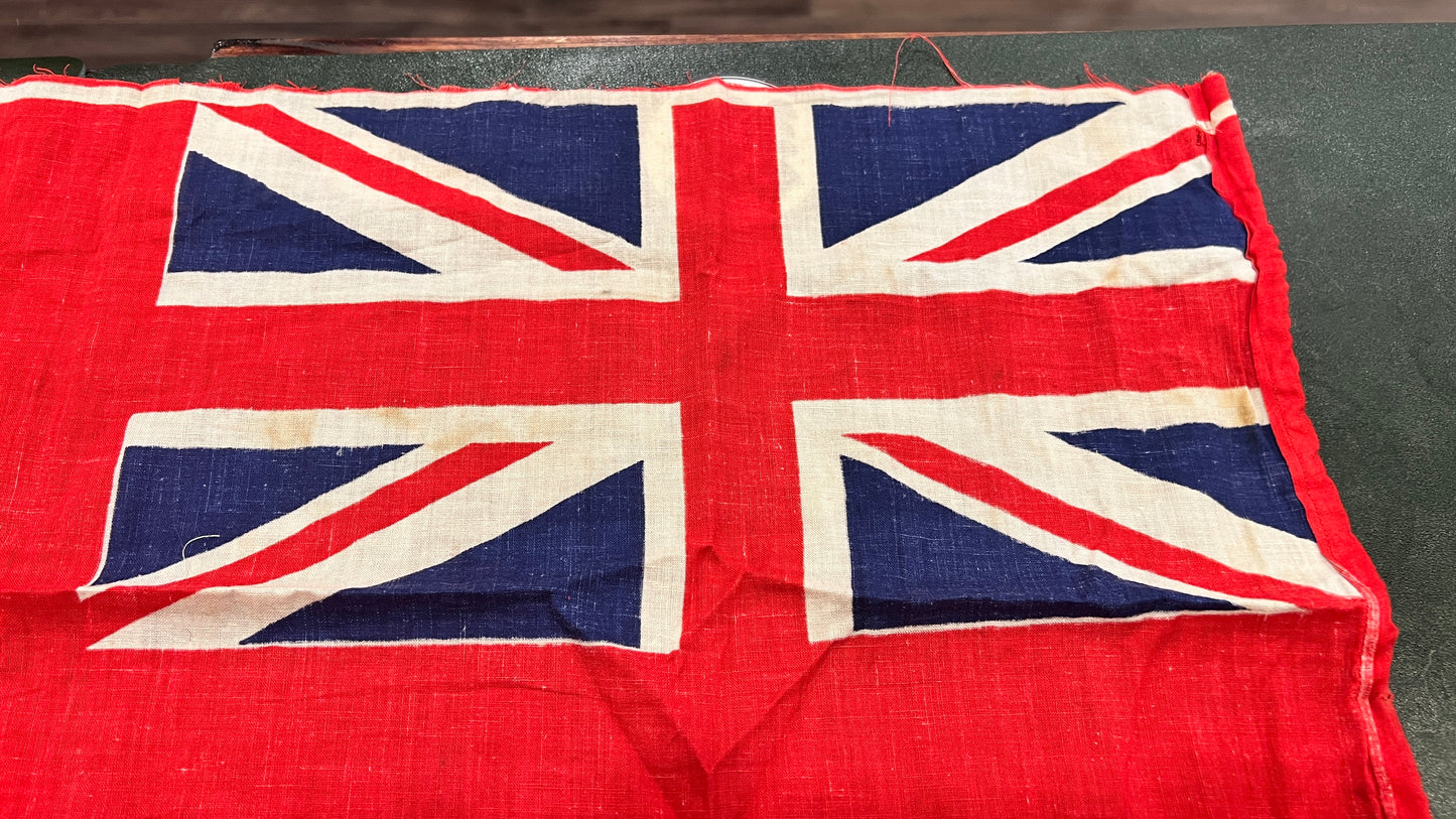 Canadian Red Ensign Flag (1921 Arms, Green Leaves) – ca. 1930s–40s – 32" × 16"