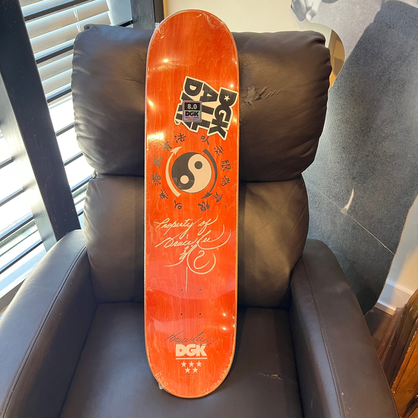 HOT|DGK x Bruce Lee Golden Dragon Lenticular Skateboard Deck – Black – 8.0" – New in Shrink