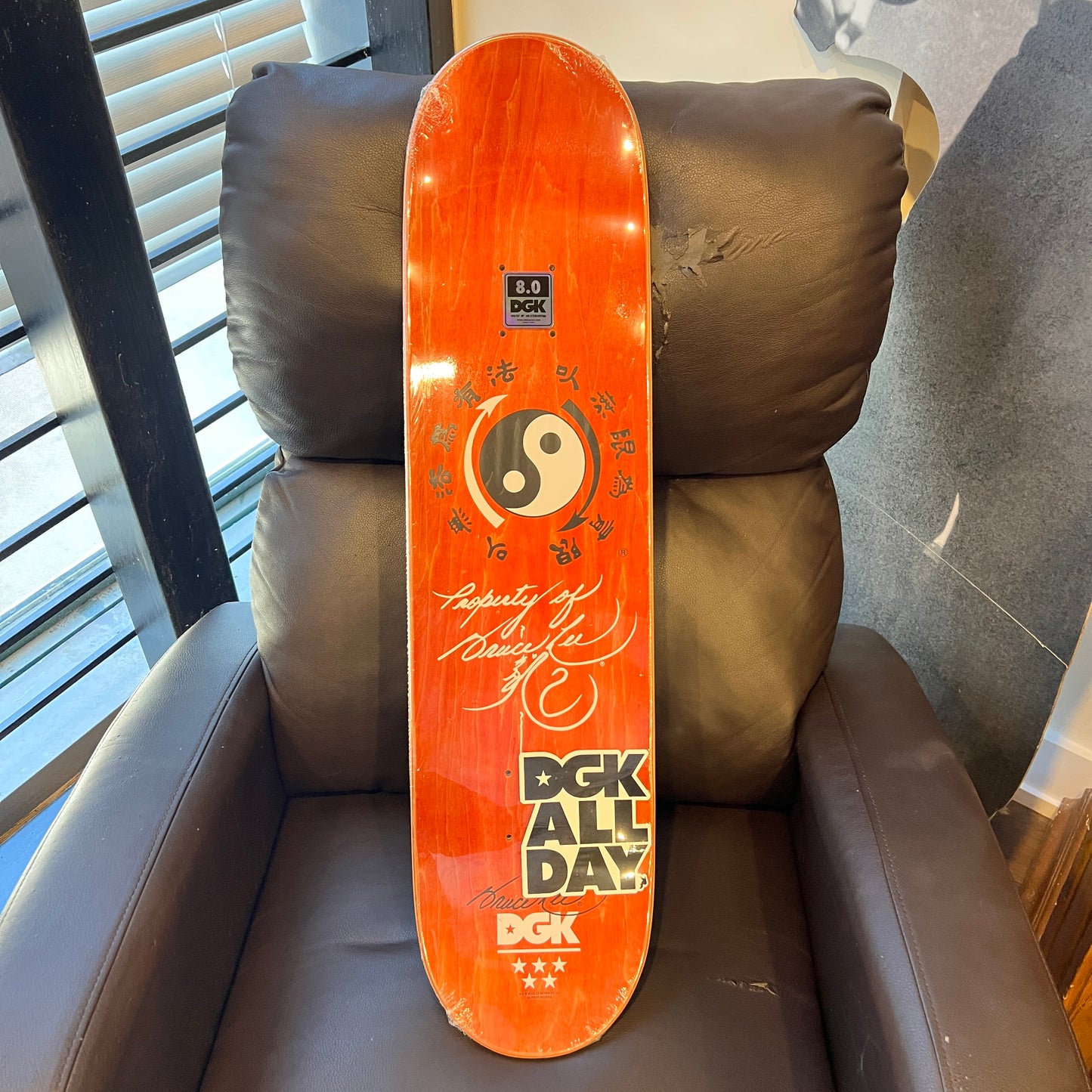 HOT|DGK x Bruce Lee Golden Dragon Lenticular Skateboard Deck – Green – 8.0" – New in Shrink