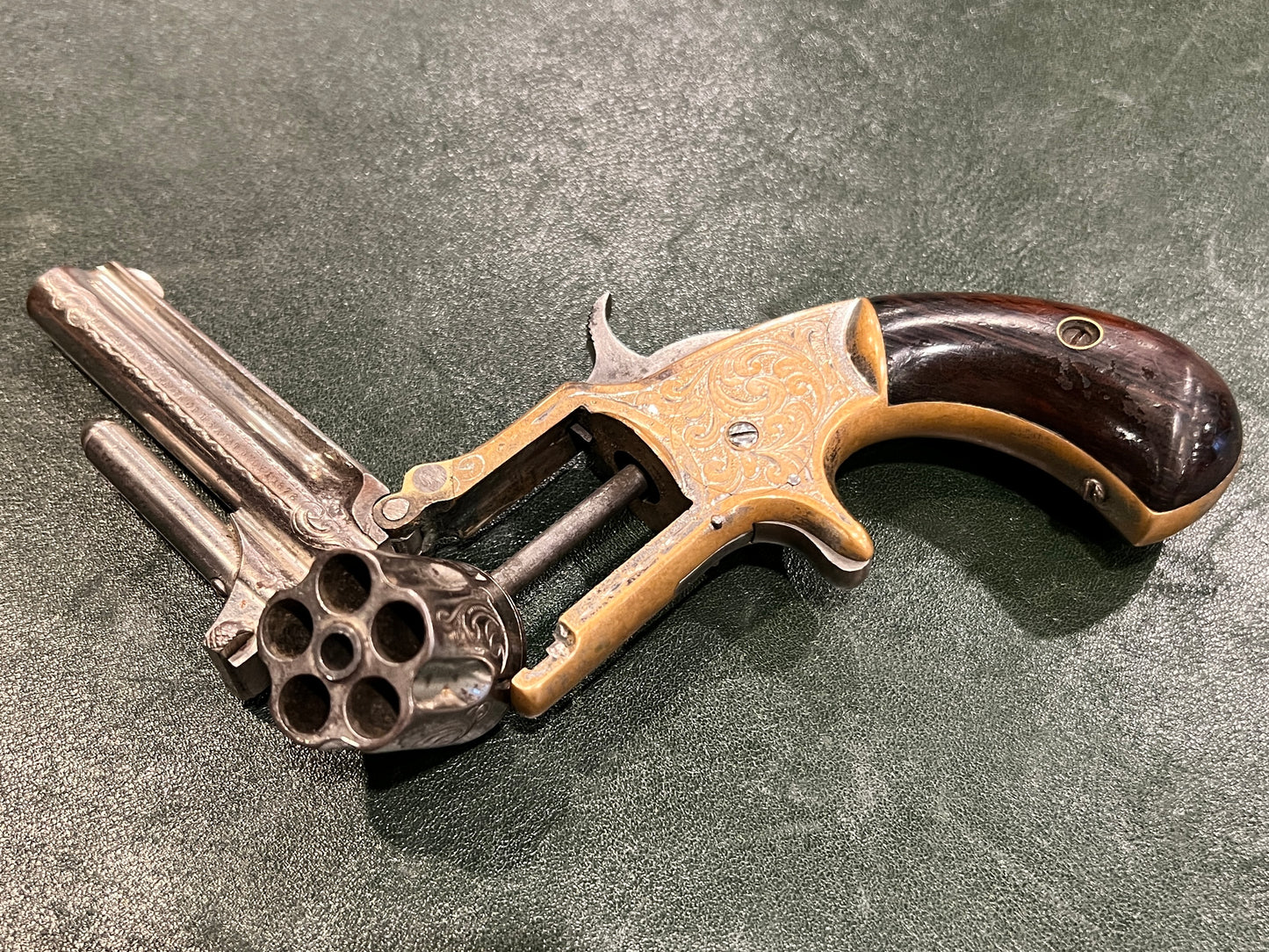 Antique Marlin Engraved Pocket Revolver (.30RF Rimfire, 1872–1878)