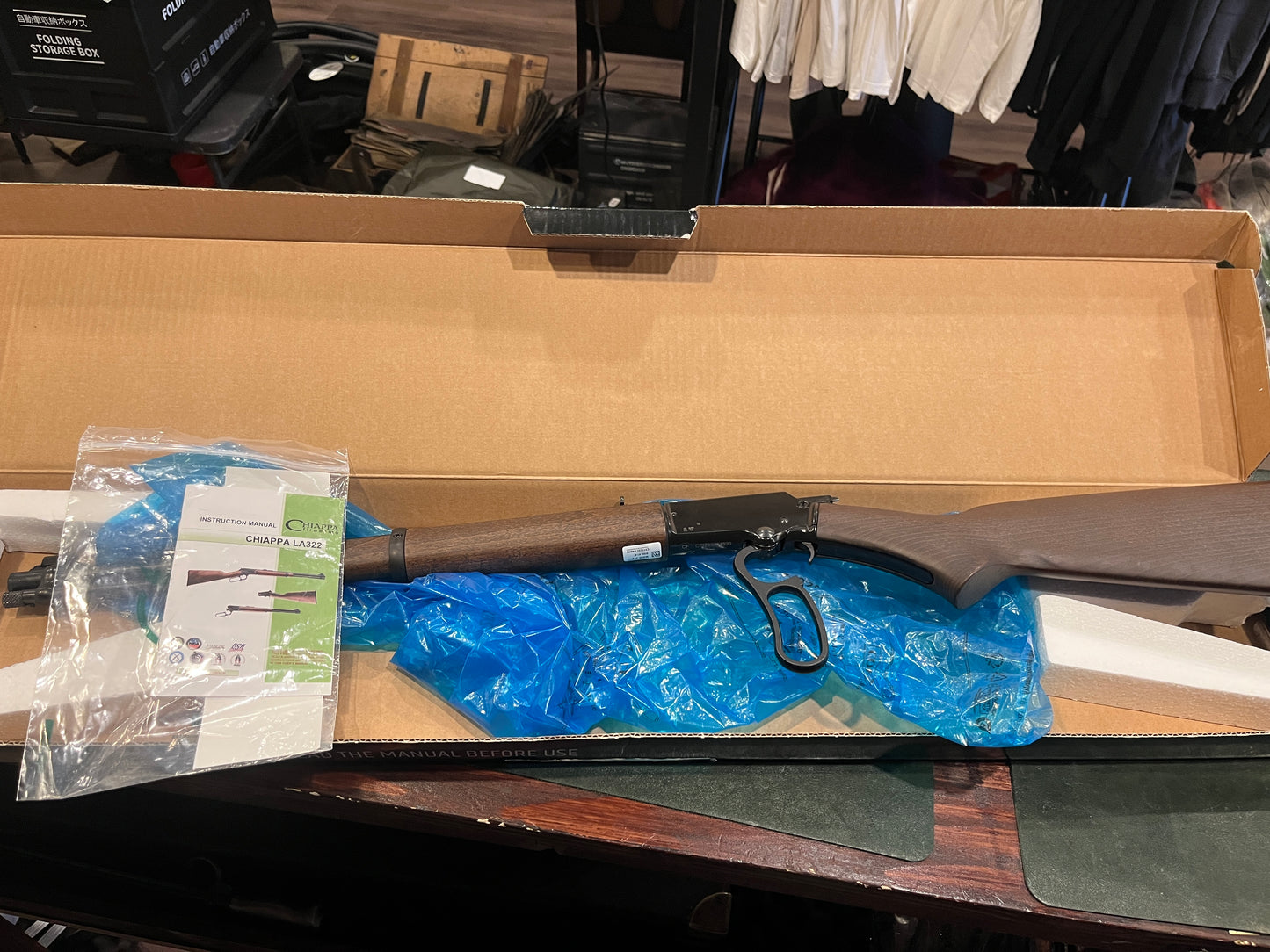 CHIAPPA LA322 TAKE-DOWN LEVER ACTION .22 LR – 18.5" BARREL – ORIGINAL BOX – NEAR NEW CONDITION