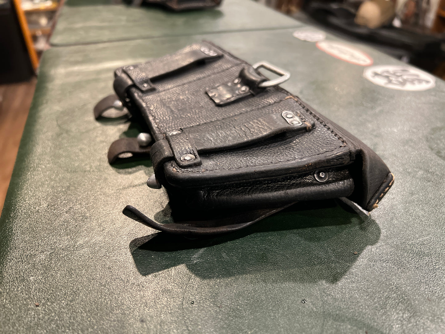 Original 1938 German Kar98k Triple Ammo Pouch (Wehrmacht Issue / With Soldier Name Tag)