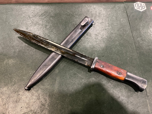 German Military Bayonet with Scabbard – Marked "41 S/238" – Mismatched Numbers