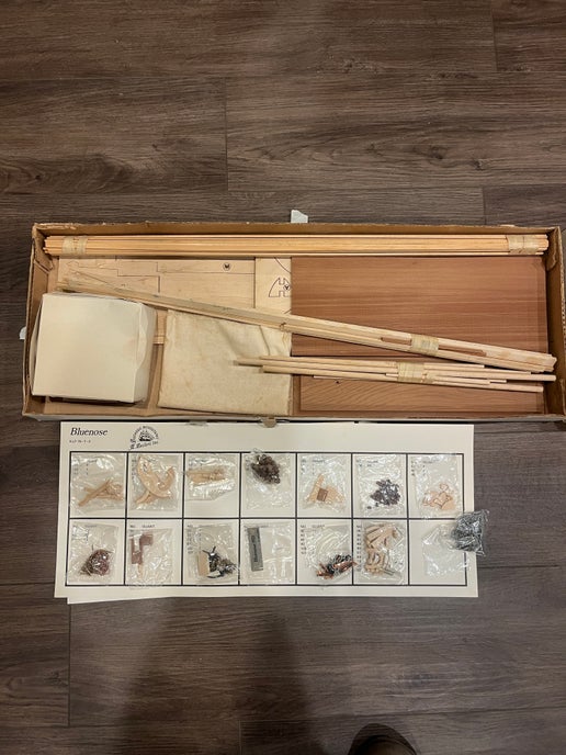 1921 wood ship model