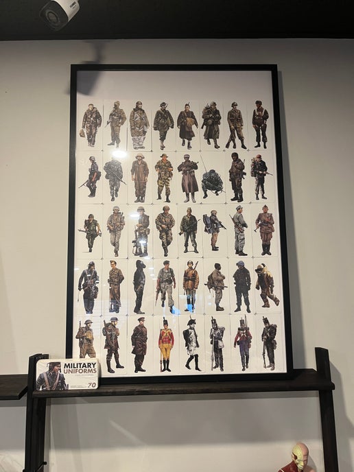 Military uniform post cards kit