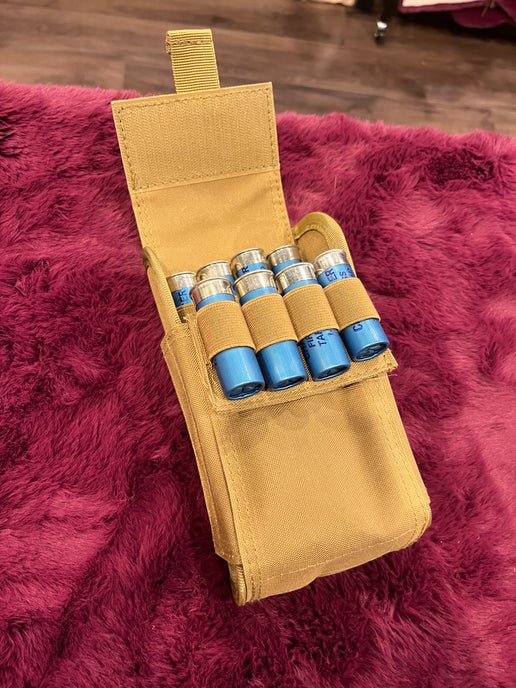 Pochette tactique pour cartouches de fusil de chasse calibre 12 – Peut contenir jusqu'à 24 cartouches TAN