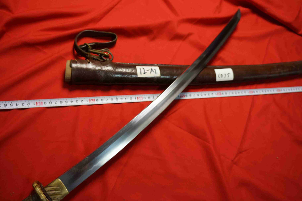 Japanese Type 98 Gunto – Signed Yabushita Yoshimitsu – Leather-Covered Military Mounts – Special Order