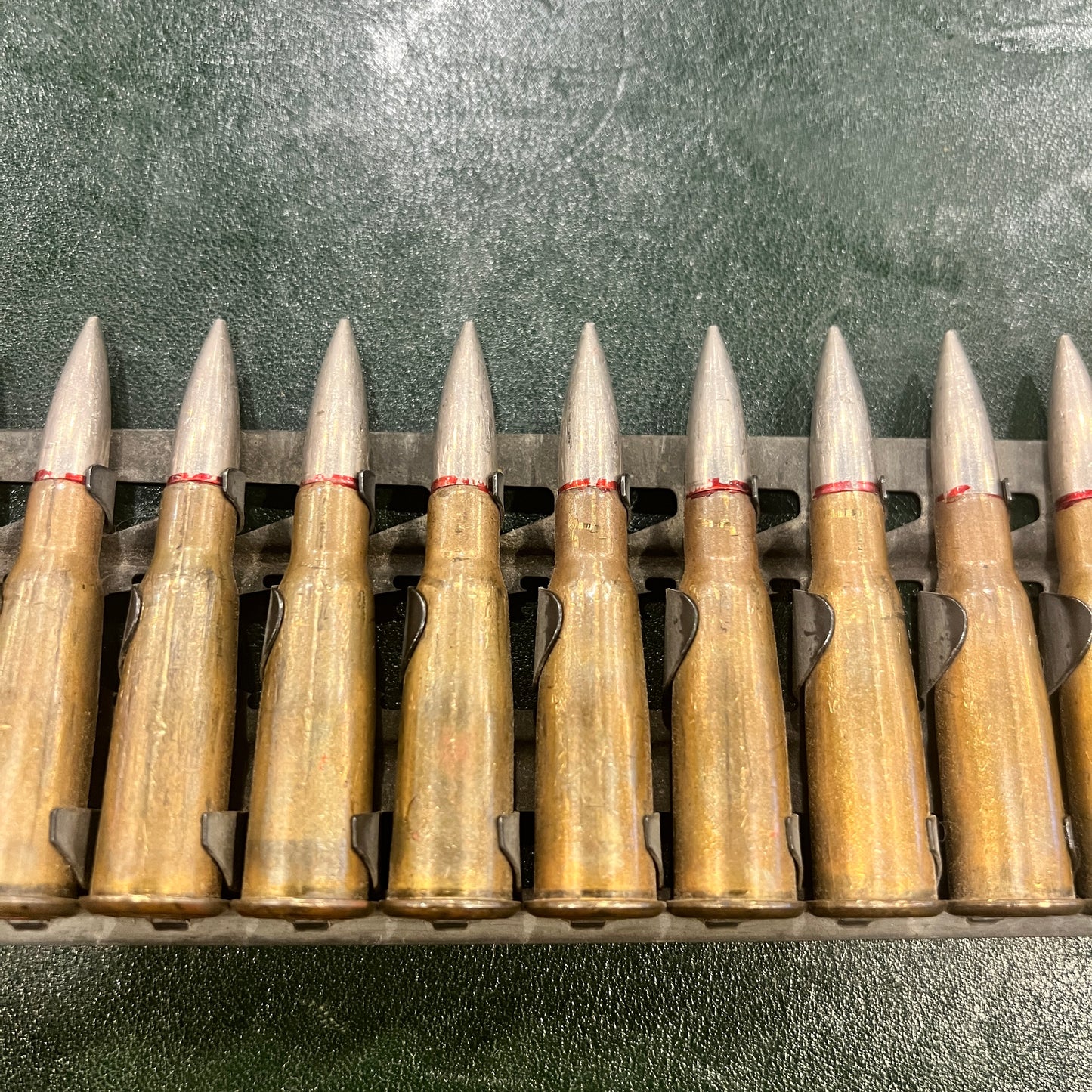 French 8×50R Lebel linked belt — Cartoucherie de Paris “C P 39 / C P 40” — 24 rounds(Price per Strip)