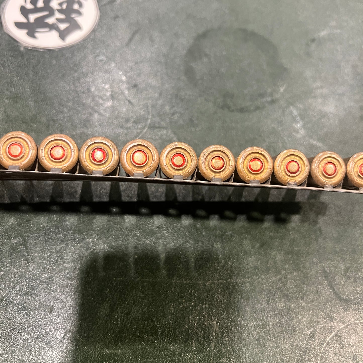 French 8×50R Lebel linked belt — Cartoucherie de Paris “C P 39 / C P 40” — 24 rounds(Price per Strip)
