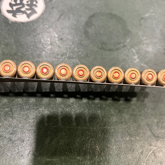 French 8×50R Lebel linked belt — Cartoucherie de Paris “C P 39 / C P 40” — 24 rounds(Price per Strip)
