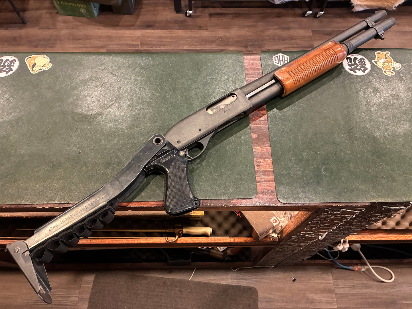 Remington 870 Marine Magnum 12GA – XCS Titanium Nitride Coating – PFS-87 Folding Stock