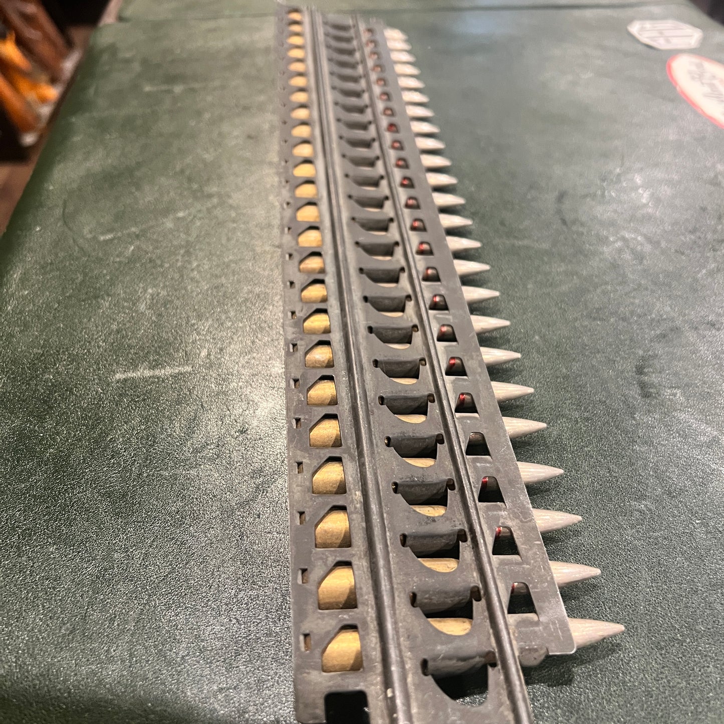 French 8×50R Lebel linked belt — Cartoucherie de Paris “C P 39 / C P 40” — 24 rounds(Price per Strip)