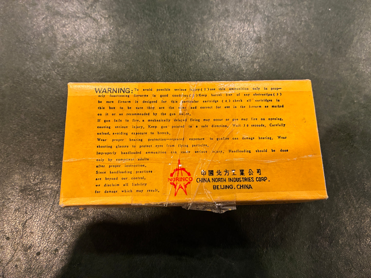 Vintage NORINCO 7.62×39mm Yellow Box Ammunition Display Set – Factory 31, 1993 Production