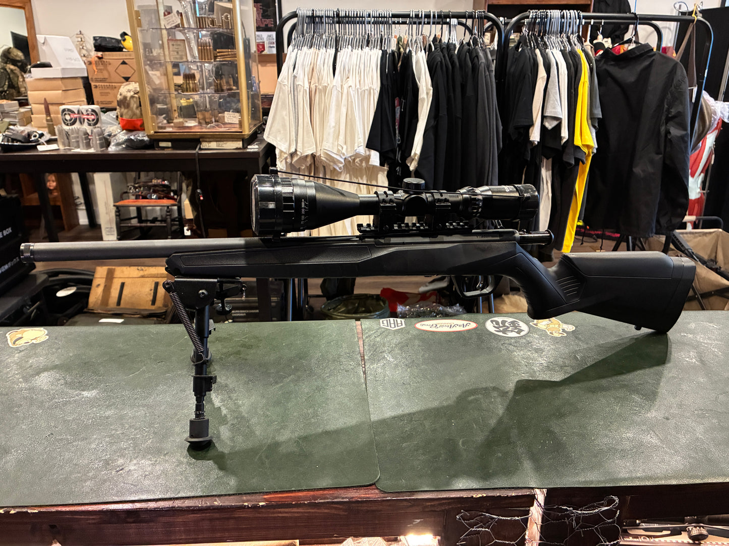 Savage B17 .17 HMR Bolt-Action Rifle Package w/ Tasco 6-18x50 Scope & Bipod
