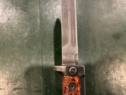 Czech VZ.58 Bayonet with Leather Scabbard – Matching Marked 51G66 / 098
