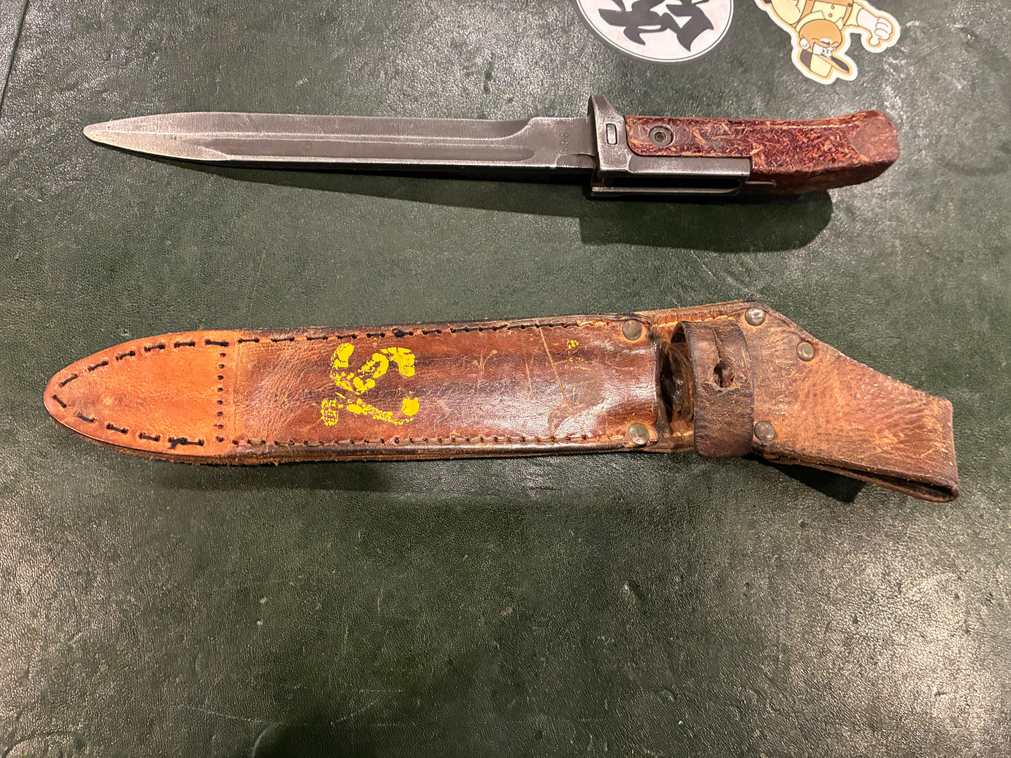Czech VZ.58 Bayonet with Leather Scabbard – Matching Marked 51G66 / 098