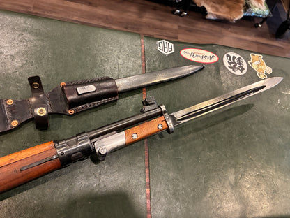Czech Brno Vz.24 Bolt-Action Rifle – Matching Stock Number – Includes Bayonet, Scabbard & Leather Frog
