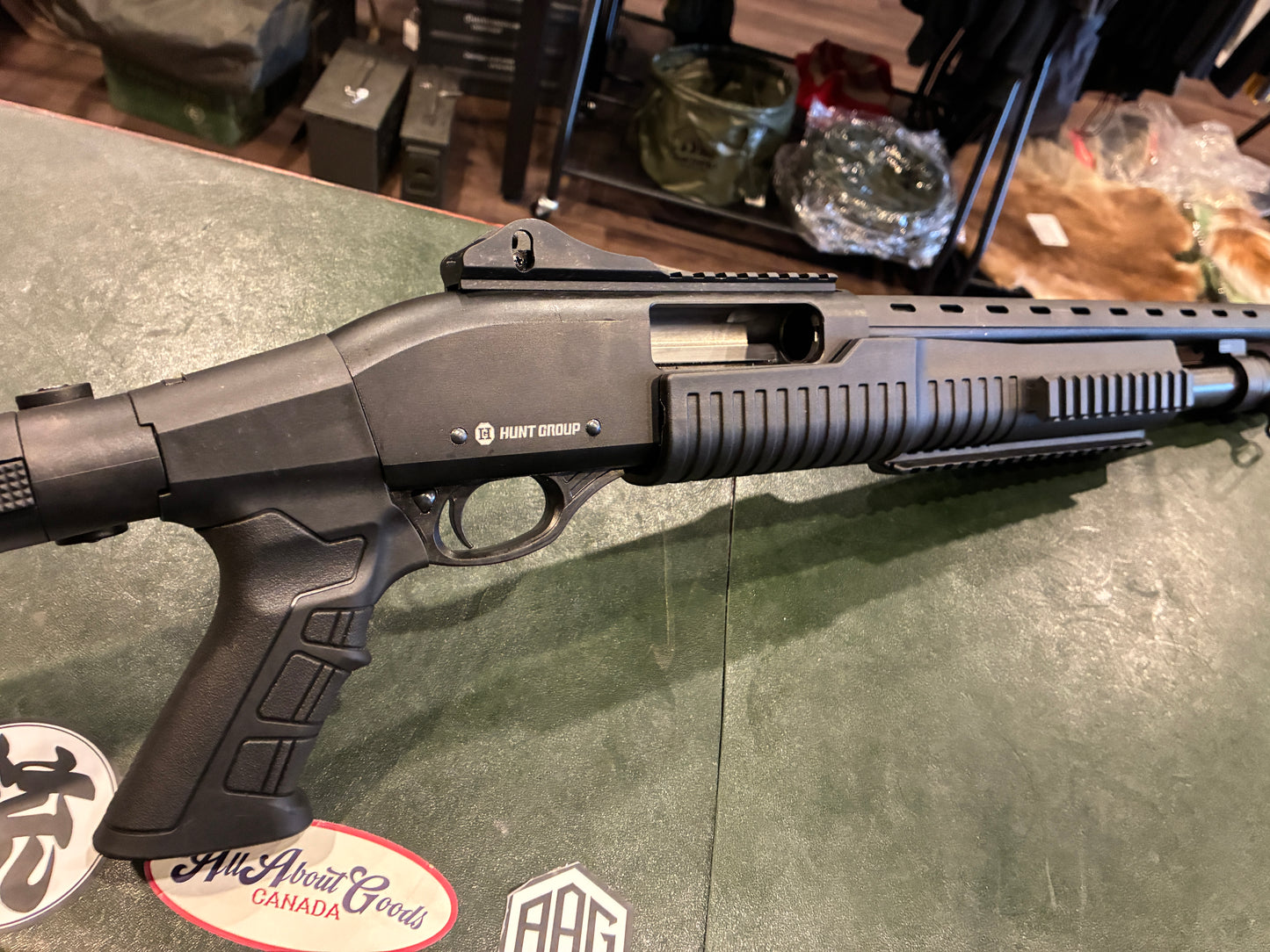 Hunt Group XRP Tactical Pump Shotgun – Folding / Adjustable Stock – Muzzle Brake – 18.5" Barrel – 12 Gauge