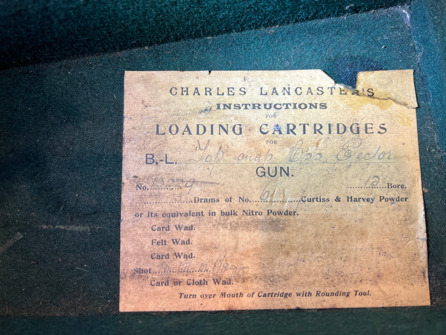 Charles Lancaster Grade E 12 Gauge Side-by-Side Double Shotgun with Original Case