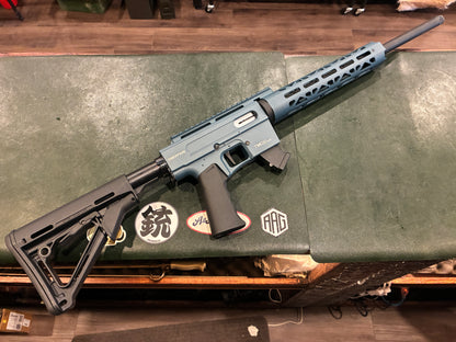 Derya TM22 A-18 Semi-Automatic Rifle – .22 LR – Blue Aluminum Receiver – Magpul Stock – Includes Two Magazines