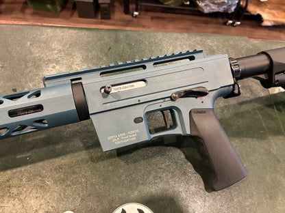 Derya TM22 A-18 Semi-Automatic Rifle – .22 LR – Blue Aluminum Receiver – Magpul Stock – Includes Two Magazines