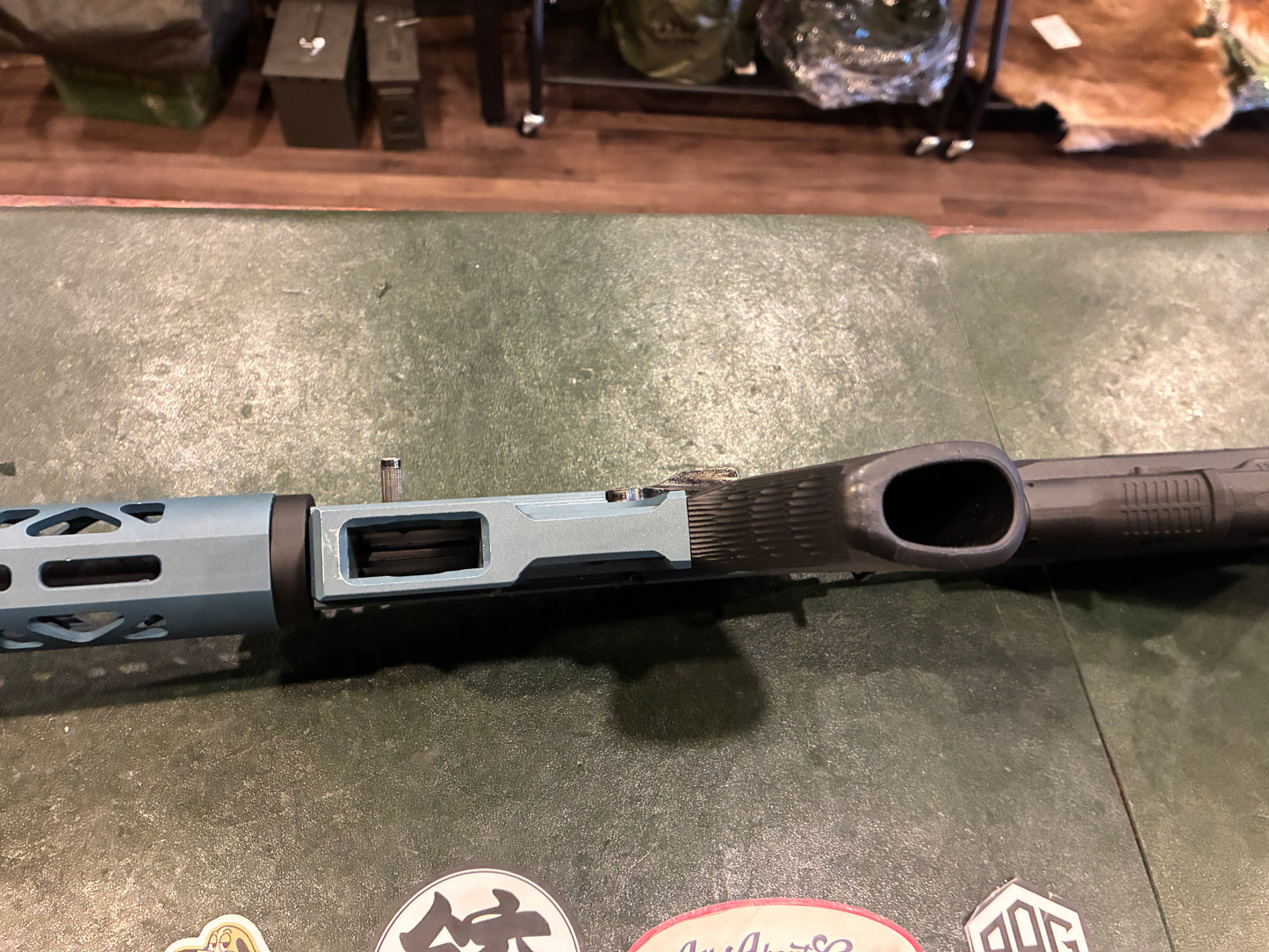 Derya TM22 A-18 Semi-Automatic Rifle – .22 LR – Blue Aluminum Receiver – Magpul Stock – Includes Two Magazines