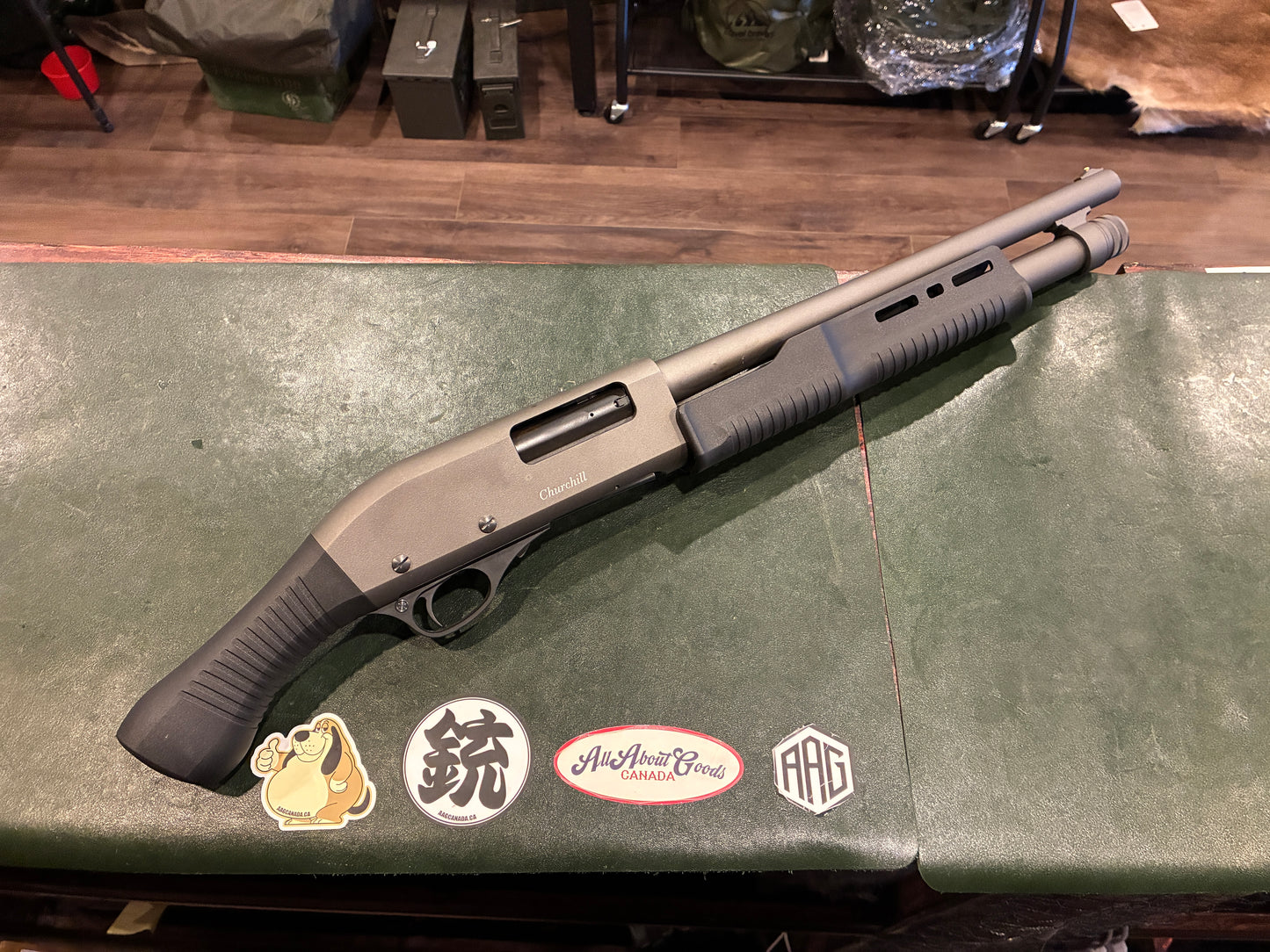 Churchill 612 Torso Pump Action Shotgun – 12 Gauge – 15″ Barrel – Black Synthetic – Includes Pistol Grip, Full Stock & Carry Case
