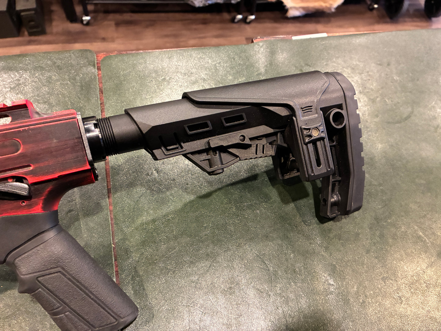 Derya TM22 Semi-Automatic Rifle – .22 LR – Red Battleworn Finish – Muzzle Brake – Includes 3 Magazines