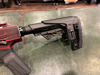 Derya TM22 Semi-Automatic Rifle – .22 LR – Red Battleworn Finish – Muzzle Brake – Includes 3 Magazines